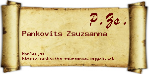 Pankovits Zsuzsanna névjegykártya